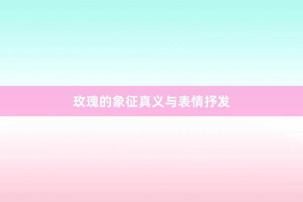 玫瑰的象征真义与表情抒发